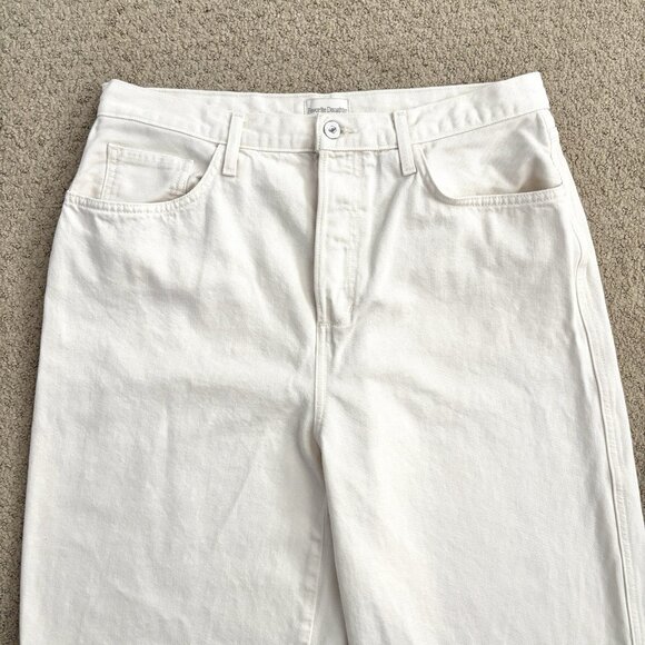 Favorite Daughter The Masha Super High Rise Wide Leg Gardenia Ivory Jeans Sz 32 - Picture 3 of 10